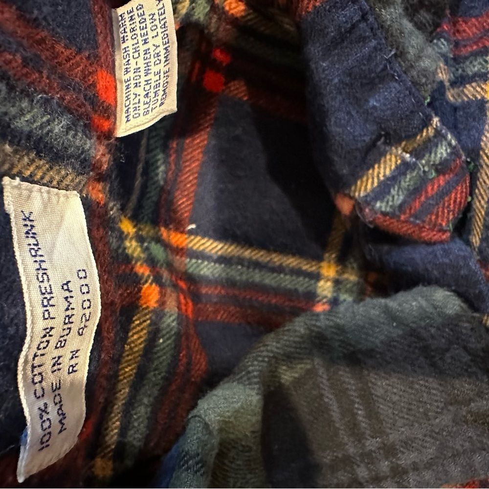 Vintage cropped (unbranded) flannel shirt w/mixed patterns - Picture 13 of 14